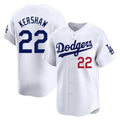 tocy LA.Dodgers #22 Clayton Kershaw Player White Limited Home Stitched Jerseys