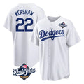 tocy LA.Dodgers #22 Clayton Kershaw Player White World Series Game Home Stitched Jerseys