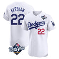 tocy LA.Dodgers #22 Clayton Kershaw Player White World Series Limited Elite Stitched Jerseys