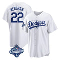 tocy LA.Dodgers #22 Clayton Kershaw Player White World Series Meet Game Home Stitched Jerseys