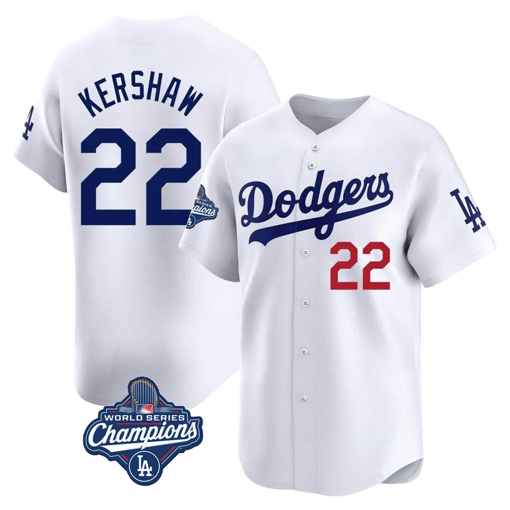 tocy LA.Dodgers #22 Clayton Kershaw Player White World Series Meet Limited Home Stitched Jerseys