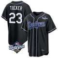 tocy LA.Dodgers #23 Kyle Tucker Player Black World Series Carbon Limited Home Stitched Jerseys