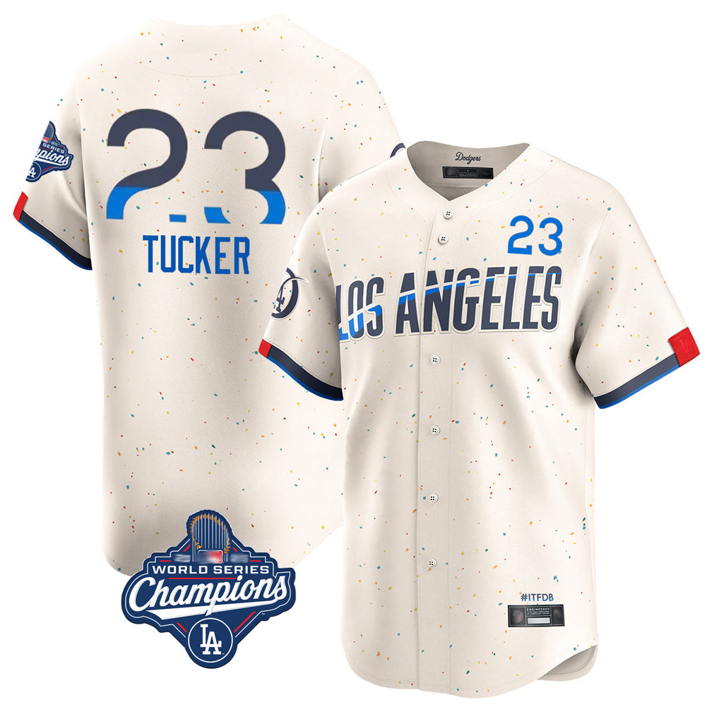 tocy LA.Dodgers #23 Kyle Tucker Player Cream World Series Meet City Connect Limited Home Stitched Jerseys