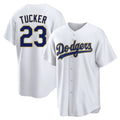 tocy LA.Dodgers #23 Kyle Tucker Player Gold White 2026 Collection Stadium Game Stitched Jerseys