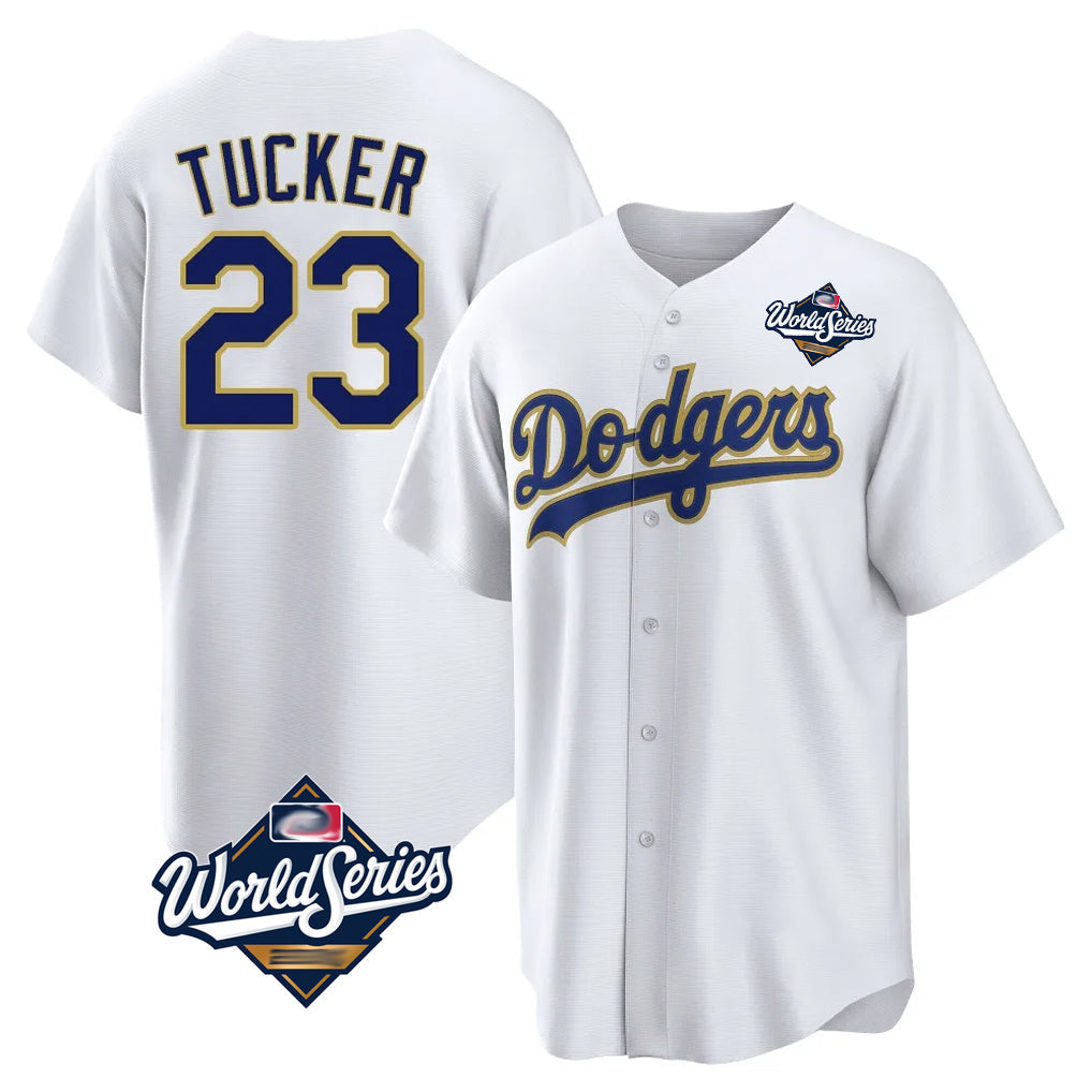 tocy LA.Dodgers #23 Kyle Tucker Player Gold White World Series 2026 Collection Stadium Game Stitched Jerseys