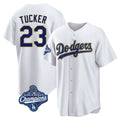 tocy LA.Dodgers #23 Kyle Tucker Player Gold White World Series Meet 2026 Collection Stadium Game Stitched Jerseys