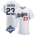 tocy LA.Dodgers #23 Kyle Tucker Player Gold White World Series Meet 2026 Collection Stadium Limited Elite Stitched Jerseys