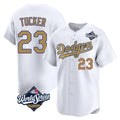 tocy LA.Dodgers #23 Kyle Tucker Player Gold World Series Collection Limited Home Stitched Jerseys