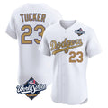 tocy LA.Dodgers #23 Kyle Tucker Player Gold World Series Limited Elite Home Stitched Jerseys