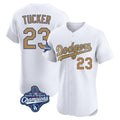 tocy LA.Dodgers #23 Kyle Tucker Player Gold World Series Meet Limited Elite Home Stitched Jerseys