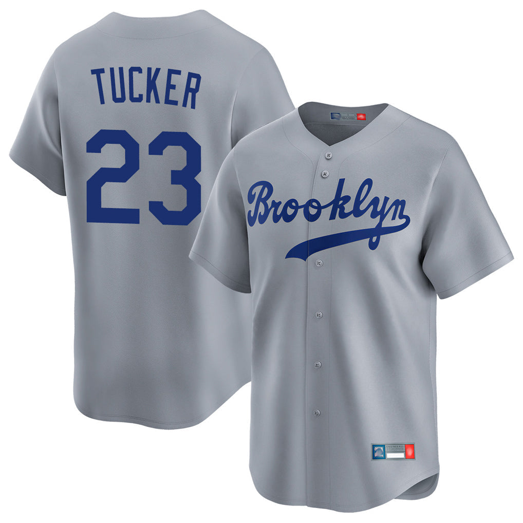 tocy LA.Dodgers #23 Kyle Tucker Player Gray Game Limited Home Stitched Jerseys