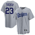 tocy LA.Dodgers #23 Kyle Tucker Player Gray Game Stitched Jerseys