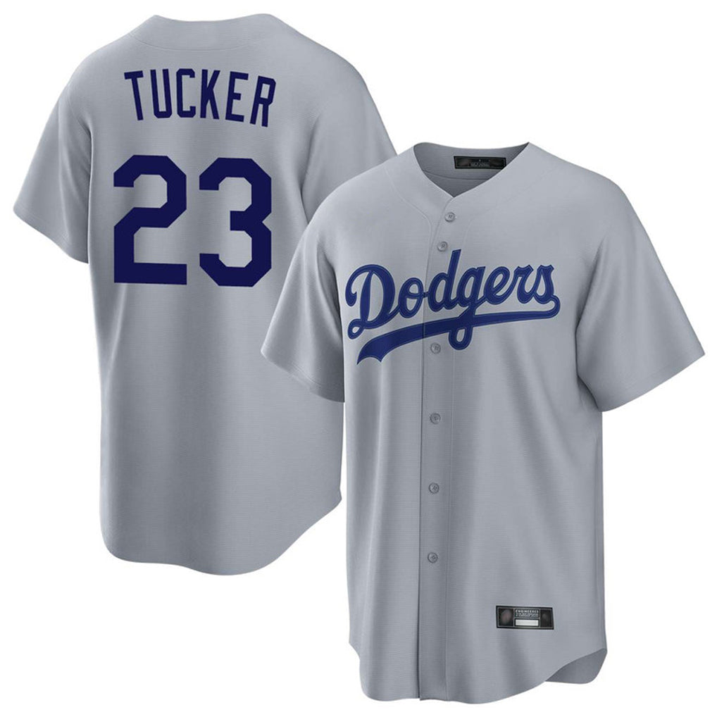 tocy LA.Dodgers #23 Kyle Tucker Player Gray Game Stitched Jerseys