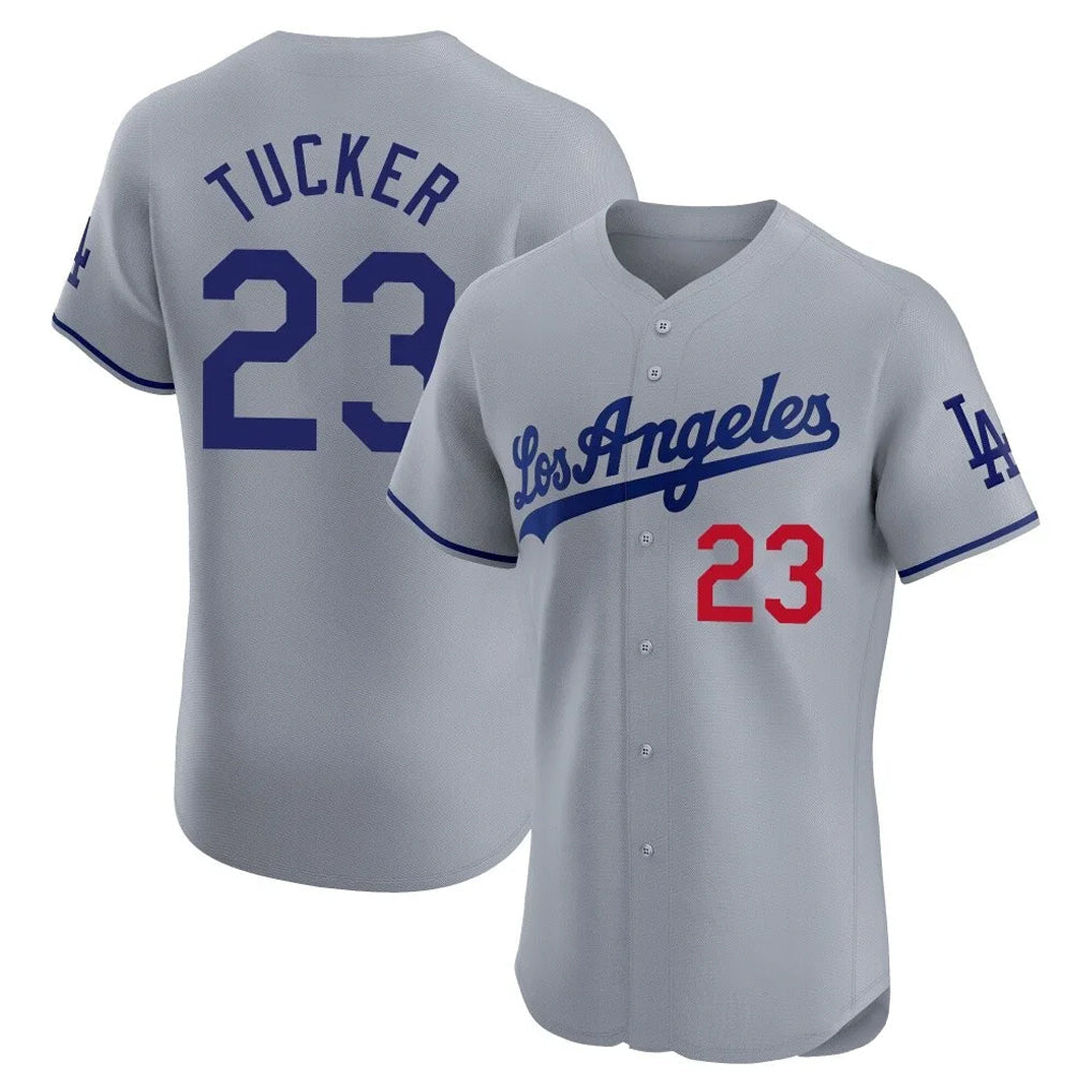 tocy LA.Dodgers #23 Kyle Tucker Player Gray Limited Elite Home Stitched Jerseys