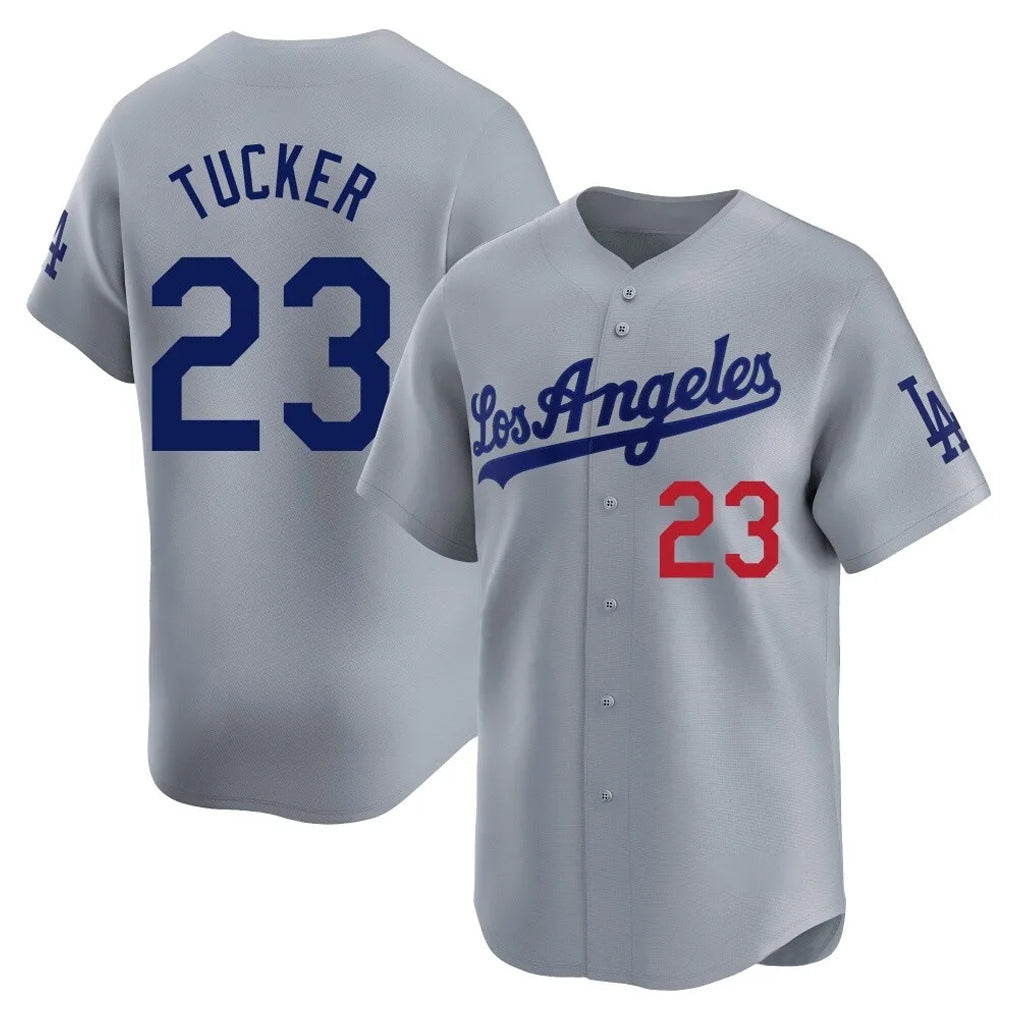 tocy LA.Dodgers #23 Kyle Tucker Player Gray Limited Home Stitched Jerseys