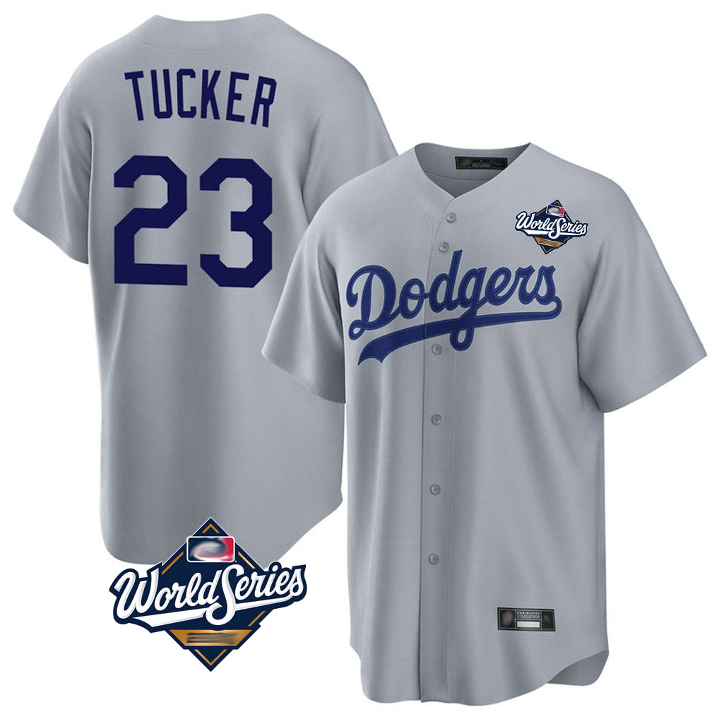 tocy LA.Dodgers #23 Kyle Tucker Player Gray World Series Game Stitched Jerseys