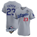 tocy LA.Dodgers #23 Kyle Tucker Player Gray World Series Limited Elite Home Stitched Jerseys