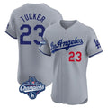 tocy LA.Dodgers #23 Kyle Tucker Player Gray World Series Meet Limited Elite Home Stitched Jerseys