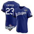 tocy LA.Dodgers #23 Kyle Tucker Player Royal World Series City Connect Elite Home Stitched Jerseys