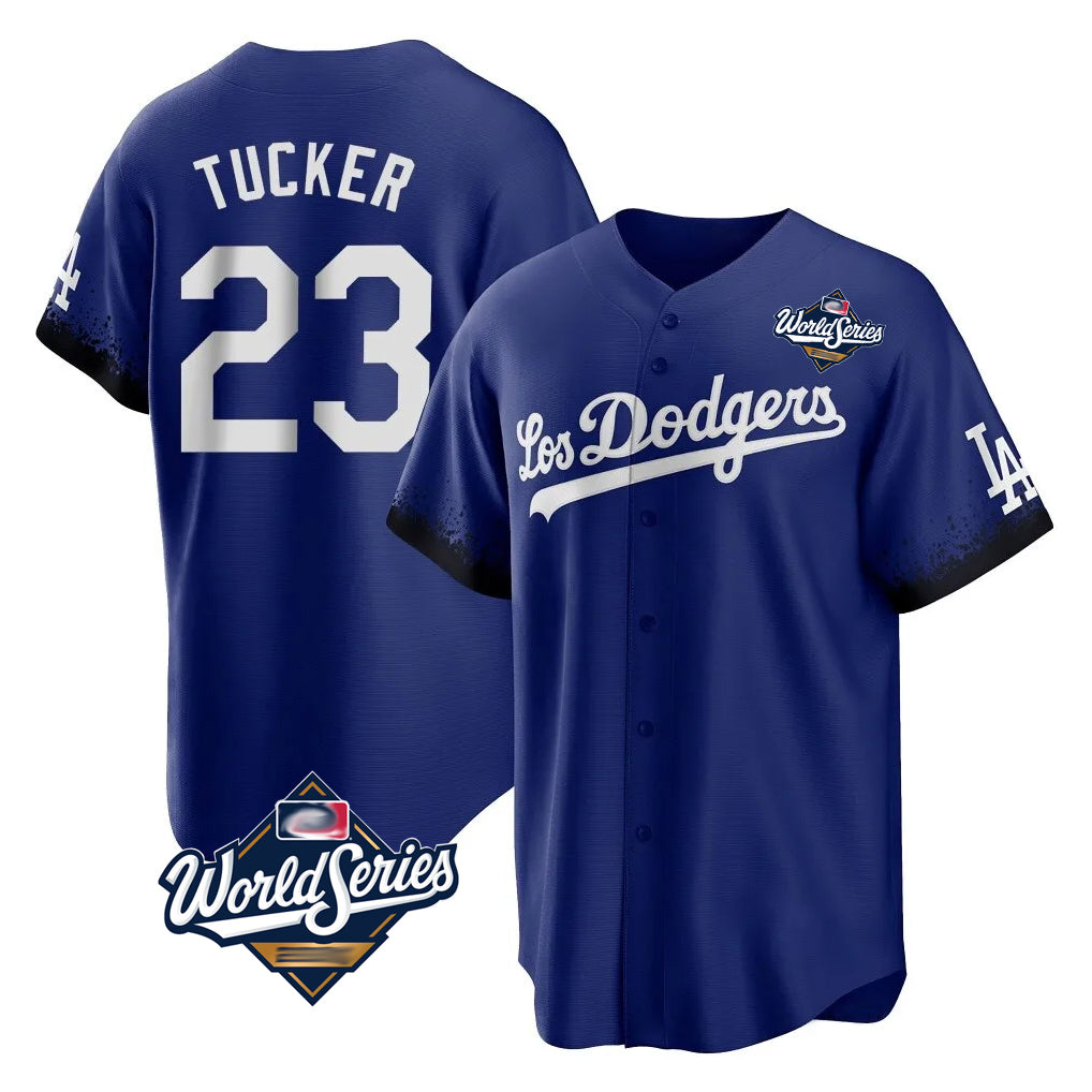 tocy LA.Dodgers #23 Kyle Tucker Player Royal World Series City Connect Home Game Stitched Jerseys