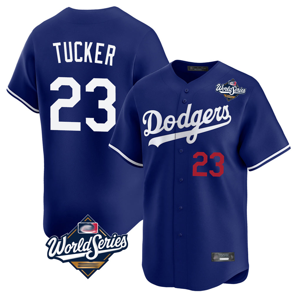 tocy LA.Dodgers #23 Kyle Tucker Player Royal World Series Limited Home Stitched Jerseys