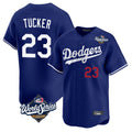 tocy LA.Dodgers #23 Kyle Tucker Player Royal World Series Limited Home Stitched Jerseys