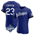 tocy LA.Dodgers #23 Kyle Tucker Player Royal World Series Meet City Connect Elite Home Stitched Jerseys