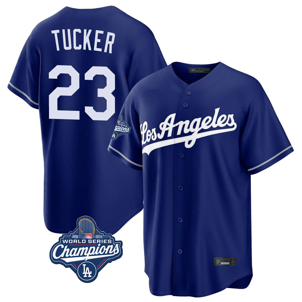 tocy LA.Dodgers #23 Kyle Tucker Player Royal World Series Meet Game Stitched Jerseys