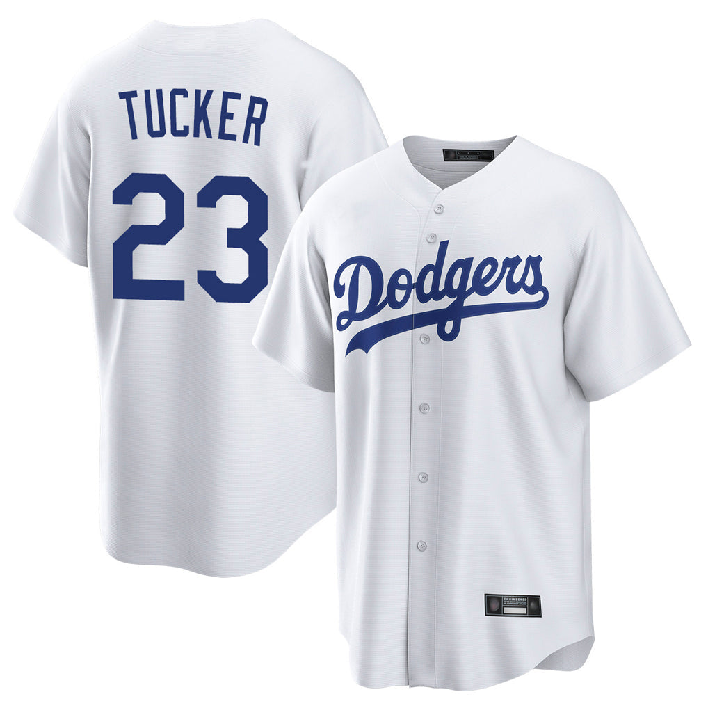 tocy LA.Dodgers #23 Kyle Tucker Player White Game Home Stitched Jerseys