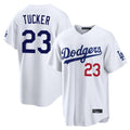 tocy LA.Dodgers #23 Kyle Tucker Player White Home Game Stitched Jerseys