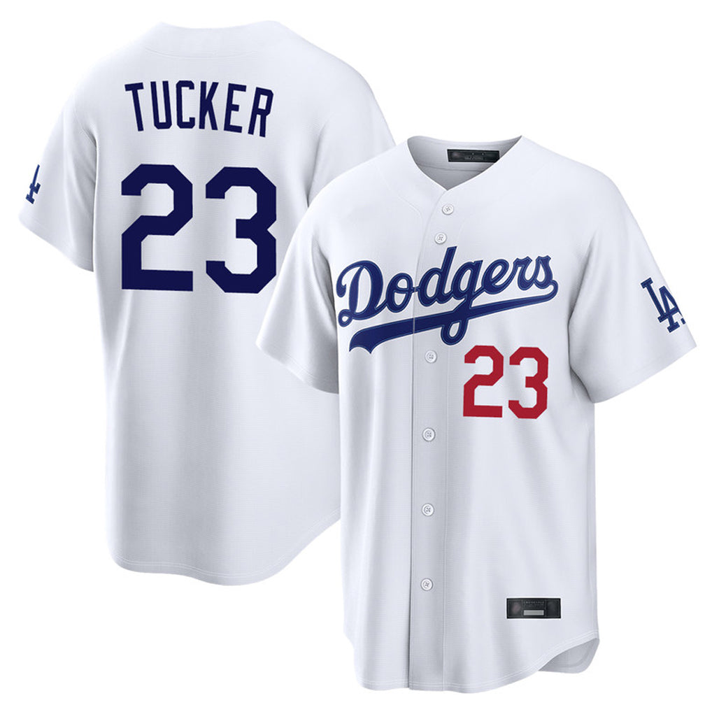 tocy LA.Dodgers #23 Kyle Tucker Player White Home Game Stitched Jerseys
