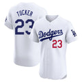 tocy LA.Dodgers #23 Kyle Tucker Player White Limited Elite Home Stitched Jerseys