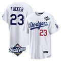 tocy LA.Dodgers #23 Kyle Tucker Player White World Series Home Game Stitched Jerseys