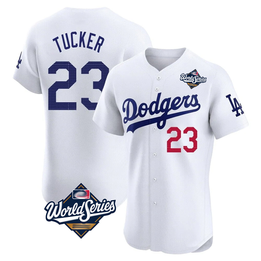 tocy LA.Dodgers #23 Kyle Tucker Player White World Series Limited Elite Home Stitched Jerseys