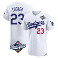 tocy LA.Dodgers #23 Kyle Tucker Player White World Series Limited Elite Home Stitched Jerseys