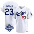 tocy LA.Dodgers #23 Kyle Tucker Player White World Series Meet Limited Home Stitched Jerseys