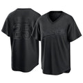 tocy LA.Dodgers #25 Tommy Edman Player Black Pitch Fashion T-shirt Stitched Jerseys