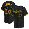 tocy LA.Dodgers #25 Tommy Edman Player Black Snake Skin City Game Home Stitched Jerseys