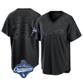 tocy LA.Dodgers #25 Tommy Edman Player Black World Series Meet Pitch Fashion T-shirt Stitched Jerseys