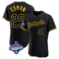 tocy LA.Dodgers #25 Tommy Edman Player Black World Series Meet Snake Skin City Limited Elite Home Stitched Jerseys