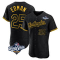tocy LA.Dodgers #25 Tommy Edman Player Black World Series Snake Skin City Limited Elite Home Stitched Jerseys