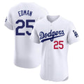 tocy LA.Dodgers #25 Tommy Edman Player Gold White Limited Elite Home Stitched Jerseys