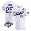 tocy LA.Dodgers #25 Tommy Edman Player Gold White World Series Limited Elite Home Stitched Jerseys
