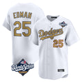 tocy LA.Dodgers #25 Tommy Edman Player Gold World Series Collection Limited Home Stitched Jerseys