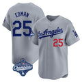 tocy LA.Dodgers #25 Tommy Edman Player Gray World Series Meet Limited Home Stitched Jerseys
