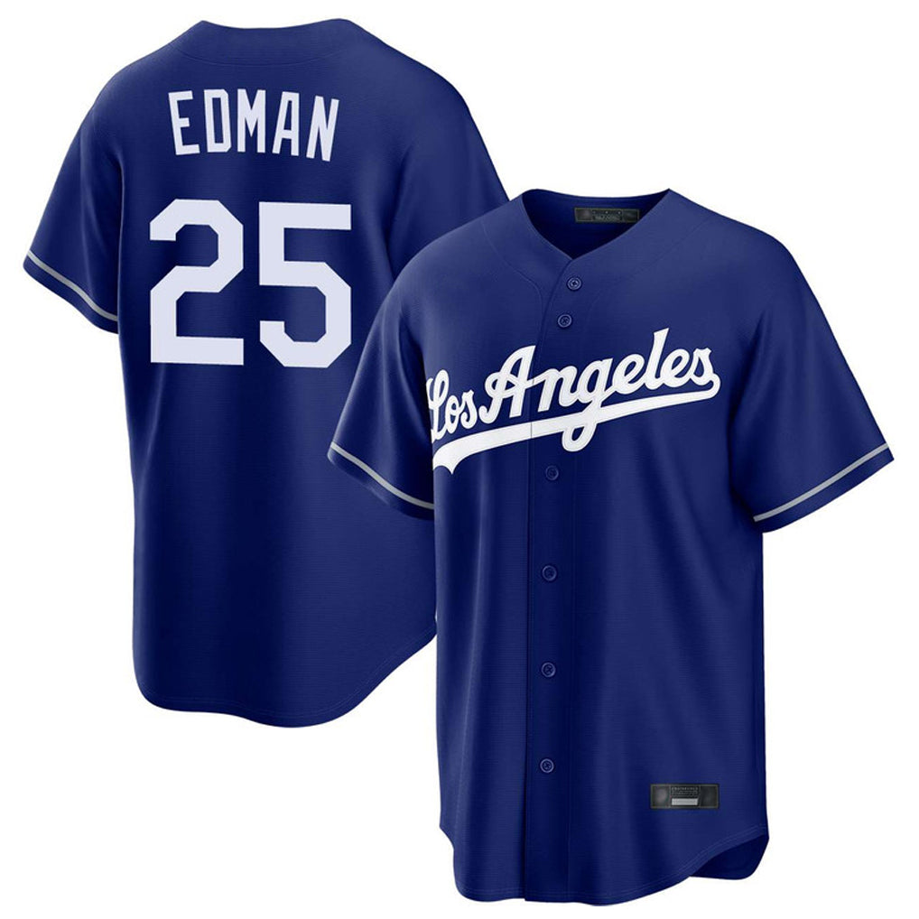 tocy LA.Dodgers #25 Tommy Edman Player Royal Game Stitched Jerseys