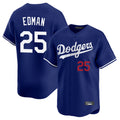 tocy LA.Dodgers #25 Tommy Edman Player Royal Limited Home Stitched Jerseys