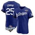tocy LA.Dodgers #25 Tommy Edman Player Royal World Series City Connect Elite Home Stitched Jerseys