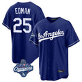 tocy LA.Dodgers #25 Tommy Edman Player Royal World Series Meet Game Stitched Jerseys