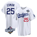 tocy LA.Dodgers #25 Tommy Edman Player White World Series Home Game Stitched Jerseys